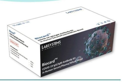 Bộ que test nhanh covid LabSystems Biocard COVID-19 Rapid Antibody Test Kit