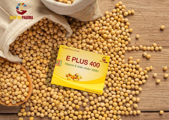 E PLUS 400 là vitamin E thiên nhiên, chiết xuất đậu nành, đến từ Mỹ